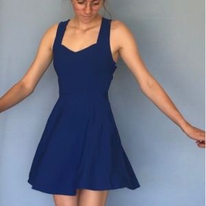 royal blue skater dress